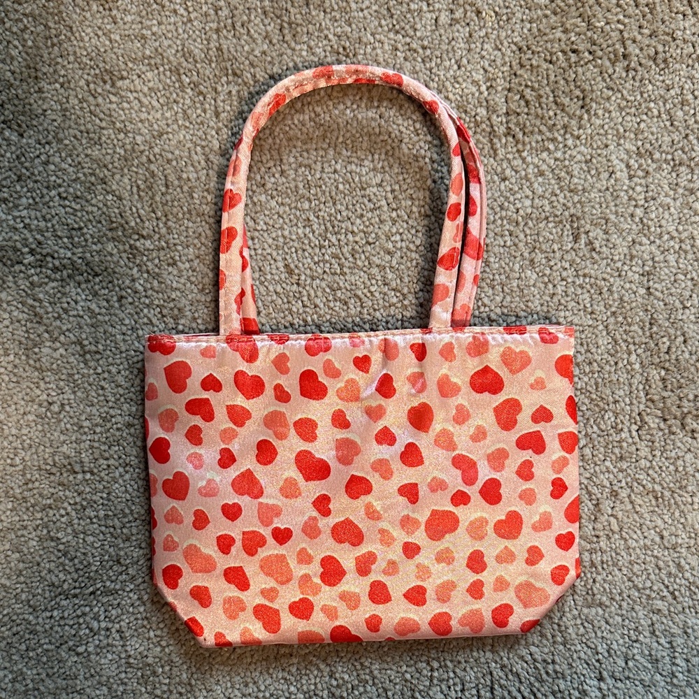 Heart Patterned Pink Tote Bag